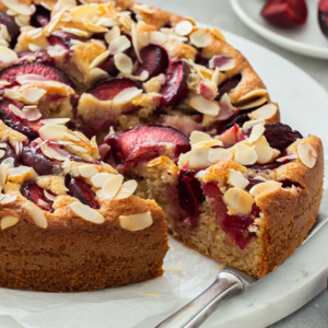 Gluten-Free Cardamom Plum Cake